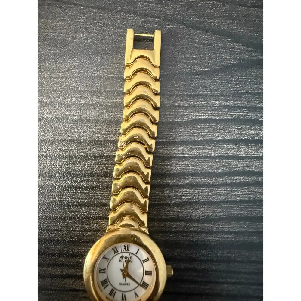 6/$25 Vintage Anne Klein Gold-Tone Quartz Watch- NEEDS BATTERY